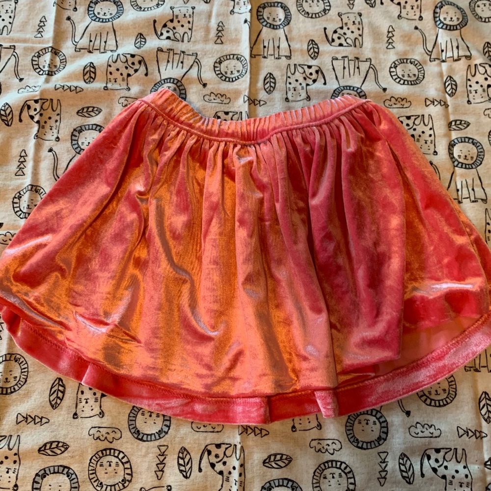 Velvet pink skirt
